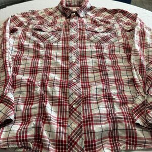 True Religion Shirt Mens Large Pearl Snap Rockabilly Rodeo Western Adult